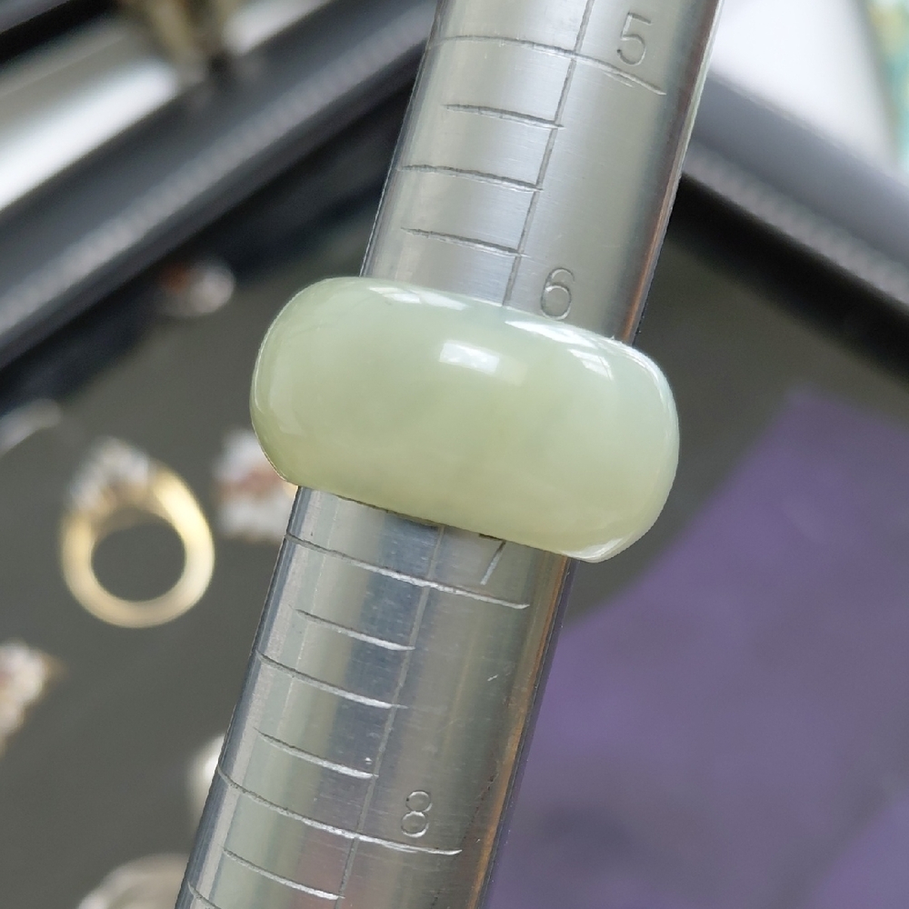 Jade "Icy Green" Ring Natural Stone